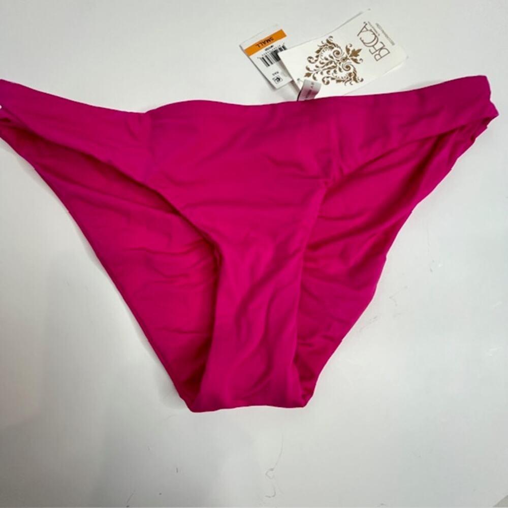 Becca Raspberry Ruched Swim Bottom Separates Small - Picture 5 of 10